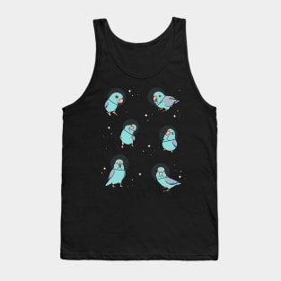 Space Birbs Blue Fallow Parrotlet Tank Top